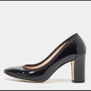 Repetto Black Patent Leather Round Toe Pumps Size 37